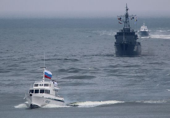 Репетиция военно-морского парада в Балтийске