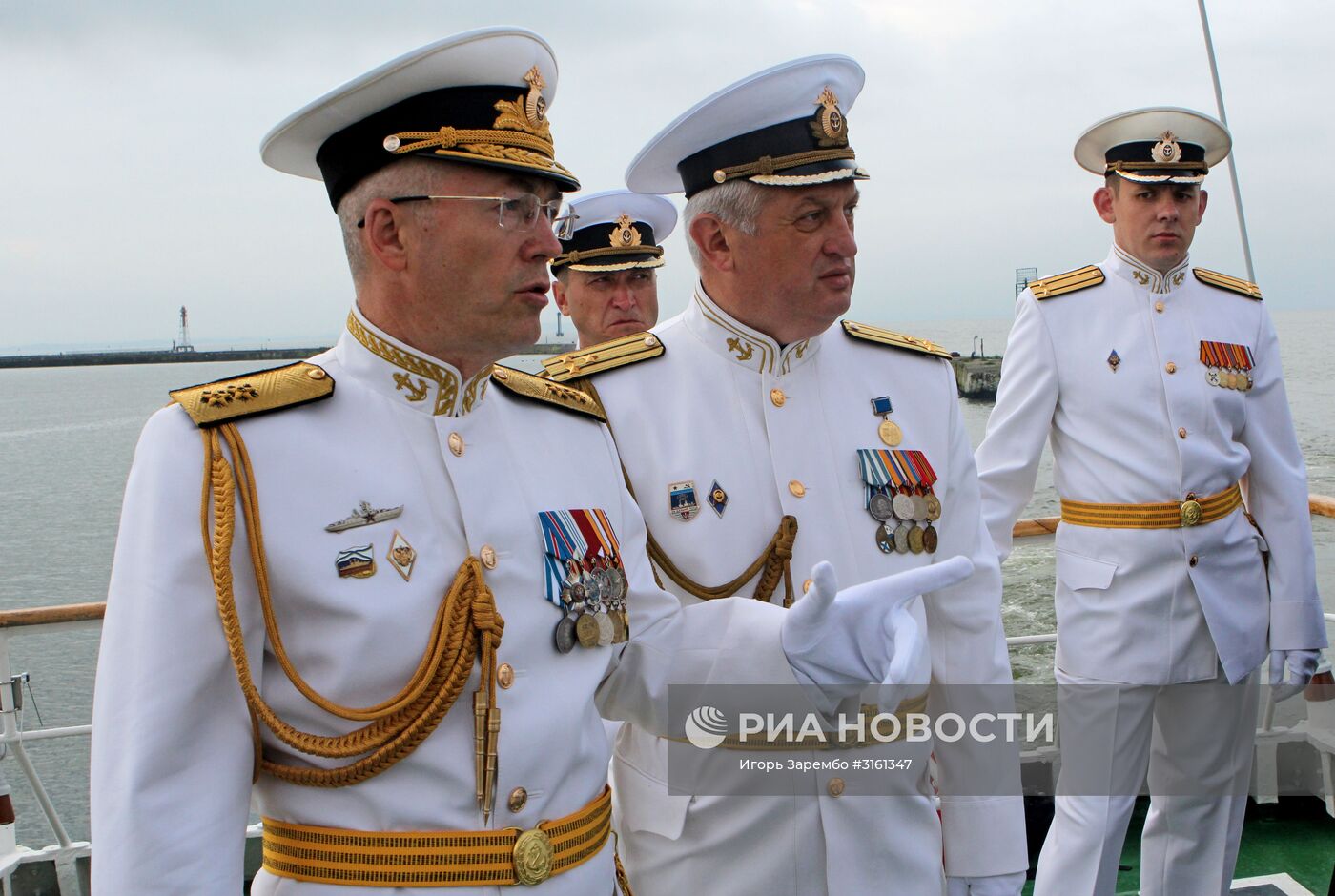 Репетиция военно-морского парада в Балтийске