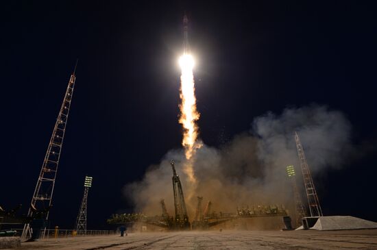 Запуск пилотируемого корабля "Союз МС-05" с участниками длительной экспедиции МКС-52/53