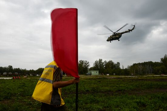 Церемония открытия конкурса "Отличники войсковой разведки" в Новосибирской области