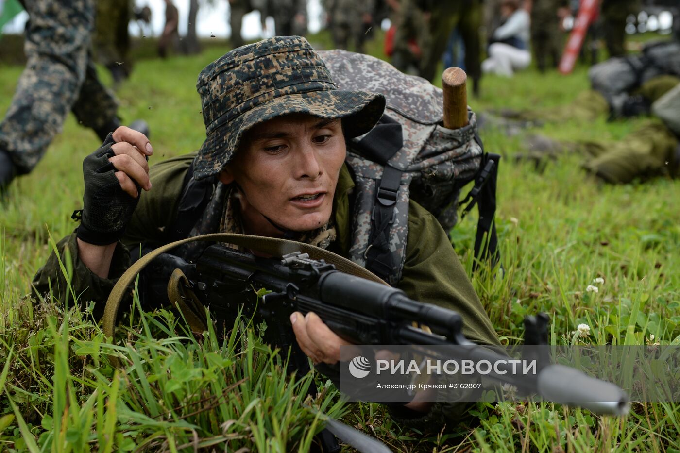 Церемония открытия конкурса "Отличники войсковой разведки" в Новосибирской области