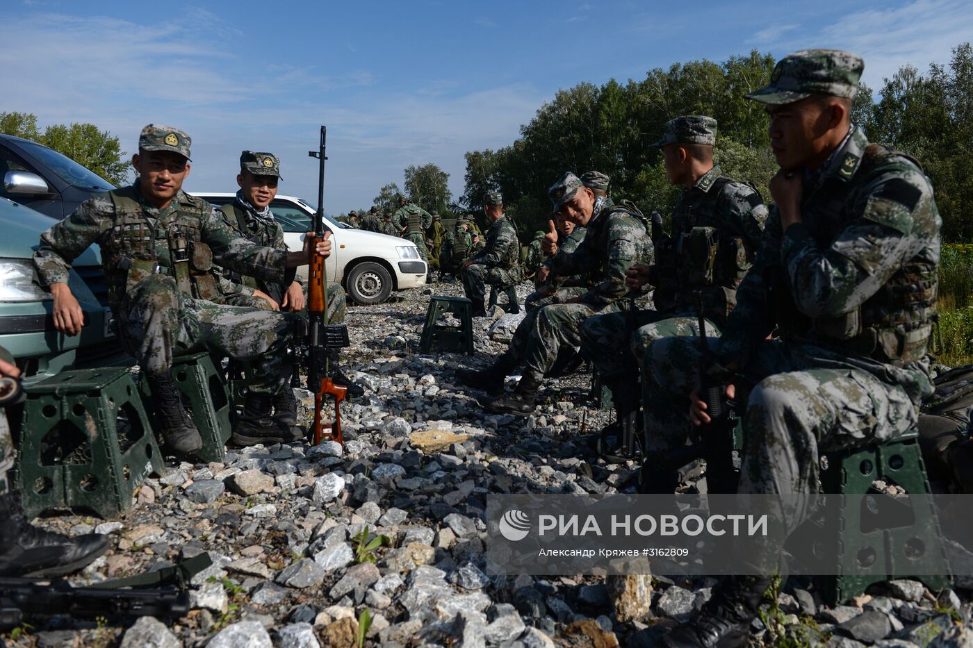 Церемония открытия конкурса "Отличники войсковой разведки" в Новосибирской области