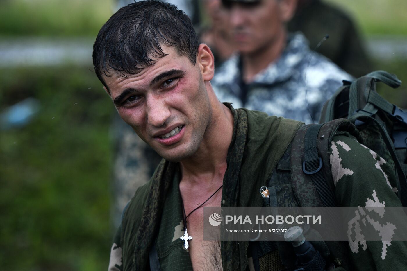 Церемония открытия конкурса "Отличники войсковой разведки" в Новосибирской области