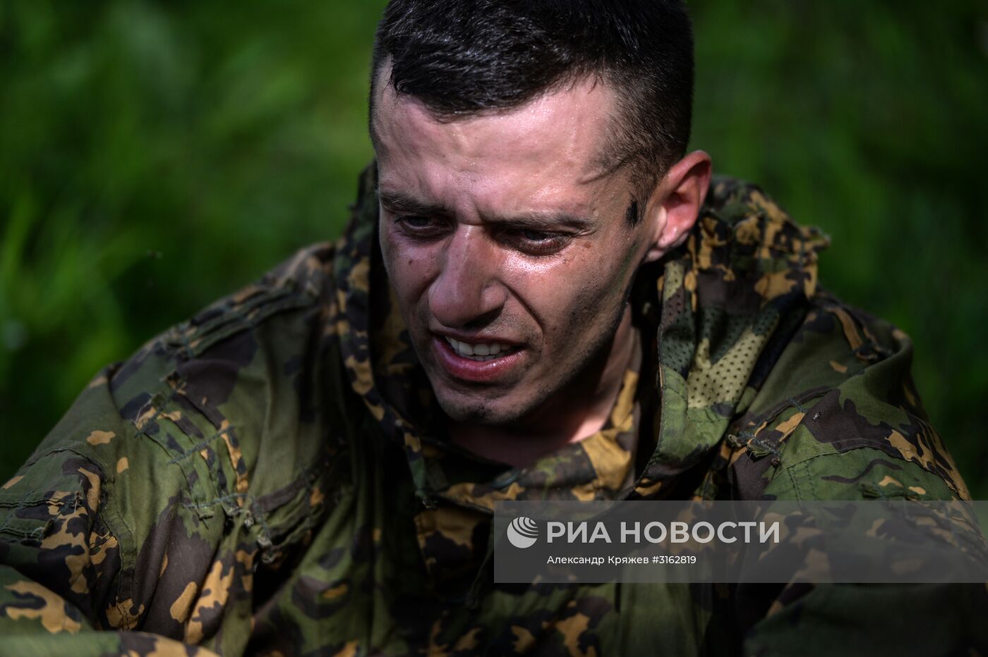 Церемония открытия конкурса "Отличники войсковой разведки" в Новосибирской области