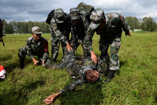 Церемония открытия конкурса "Отличники войсковой разведки" в Новосибирской области