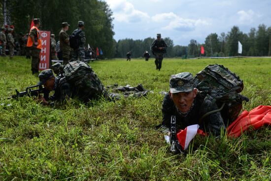 Церемония открытия конкурса "Отличники войсковой разведки" в Новосибирской области