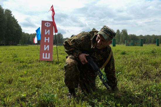 Церемония открытия конкурса "Отличники войсковой разведки" в Новосибирской области