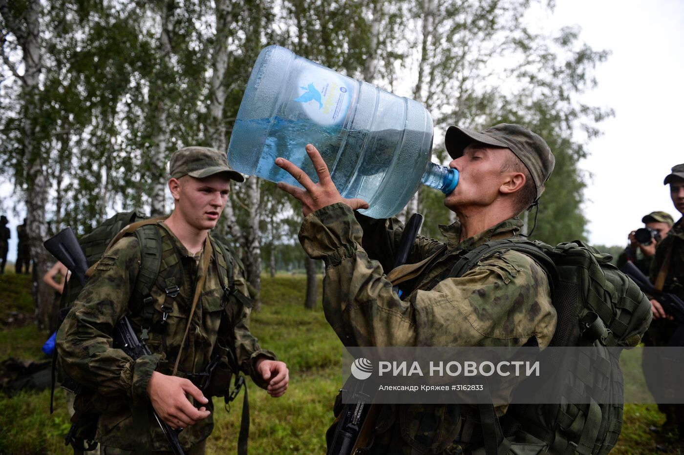 Церемония открытия конкурса "Отличники войсковой разведки" в Новосибирской области