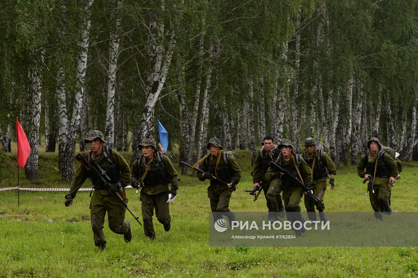 Церемония открытия конкурса "Отличники войсковой разведки" в Новосибирской области