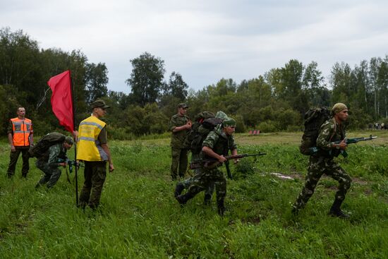 Церемония открытия конкурса "Отличники войсковой разведки" в Новосибирской области