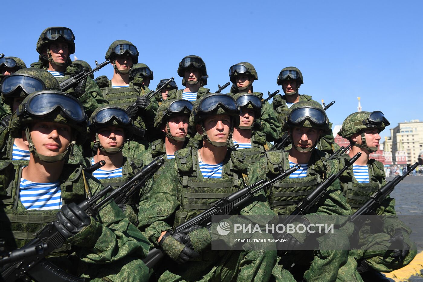 Празднование Дня ВДВ на Красной площади