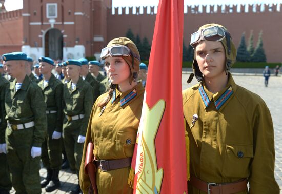 Празднование Дня ВДВ на Красной площади