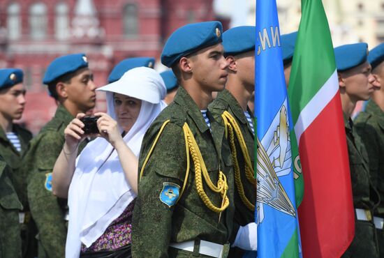 Празднование Дня ВДВ на Красной площади