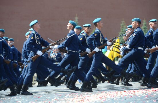 Празднование Дня ВДВ на Красной площади