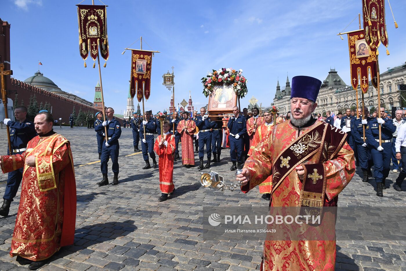 Празднование Дня ВДВ на Красной площади