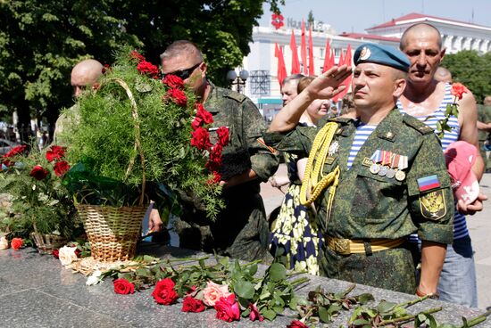 Празднование Дня ВДВ в Луганске