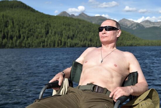 Президент РФ В. Путин провел отпуск в Республике Тыва