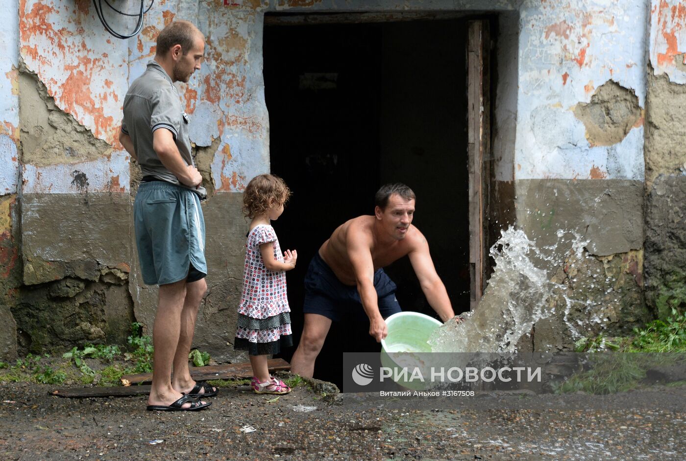 Последствия ливневых дождей в Приморье