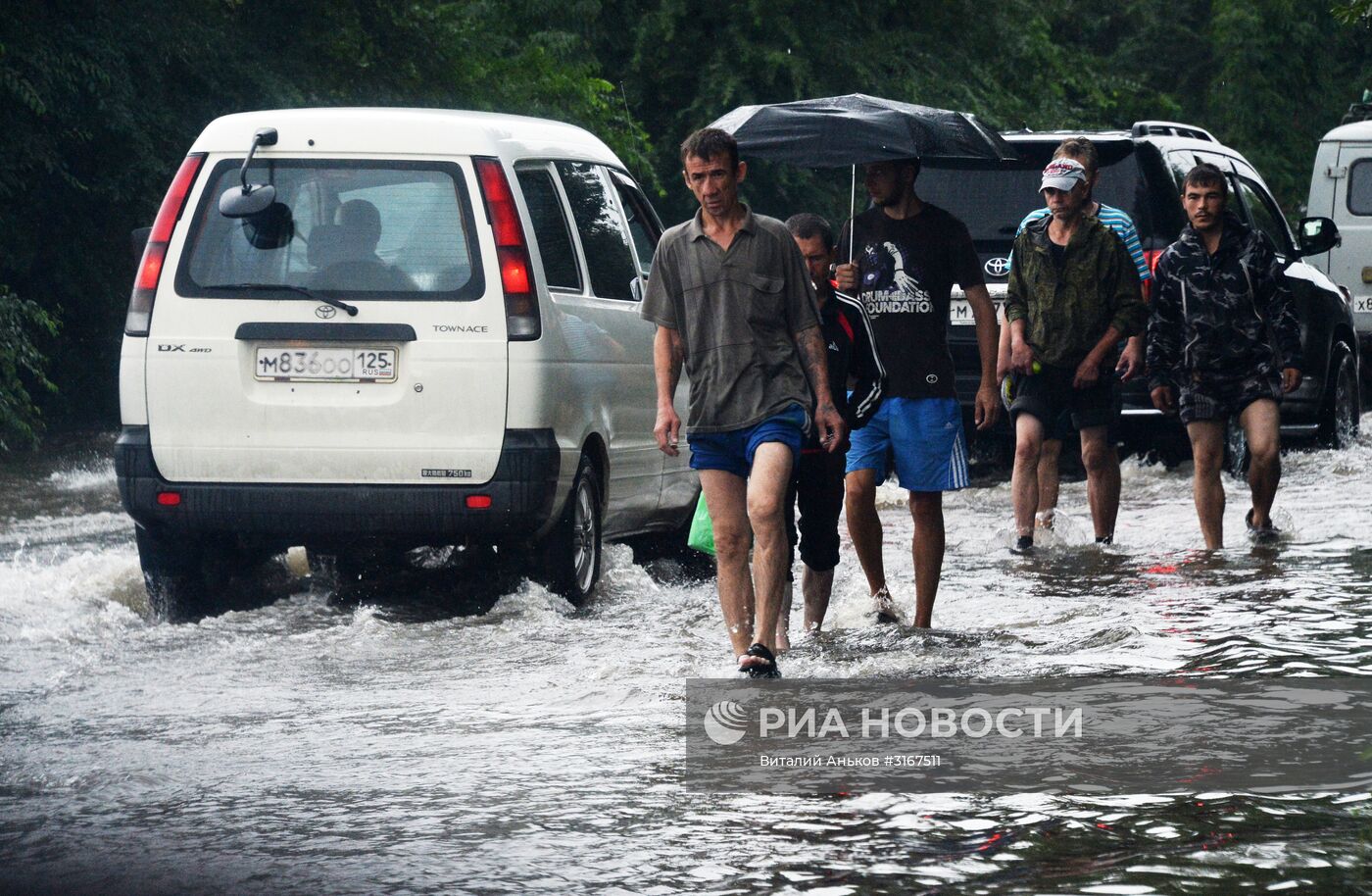 Последствия ливневых дождей в Приморье