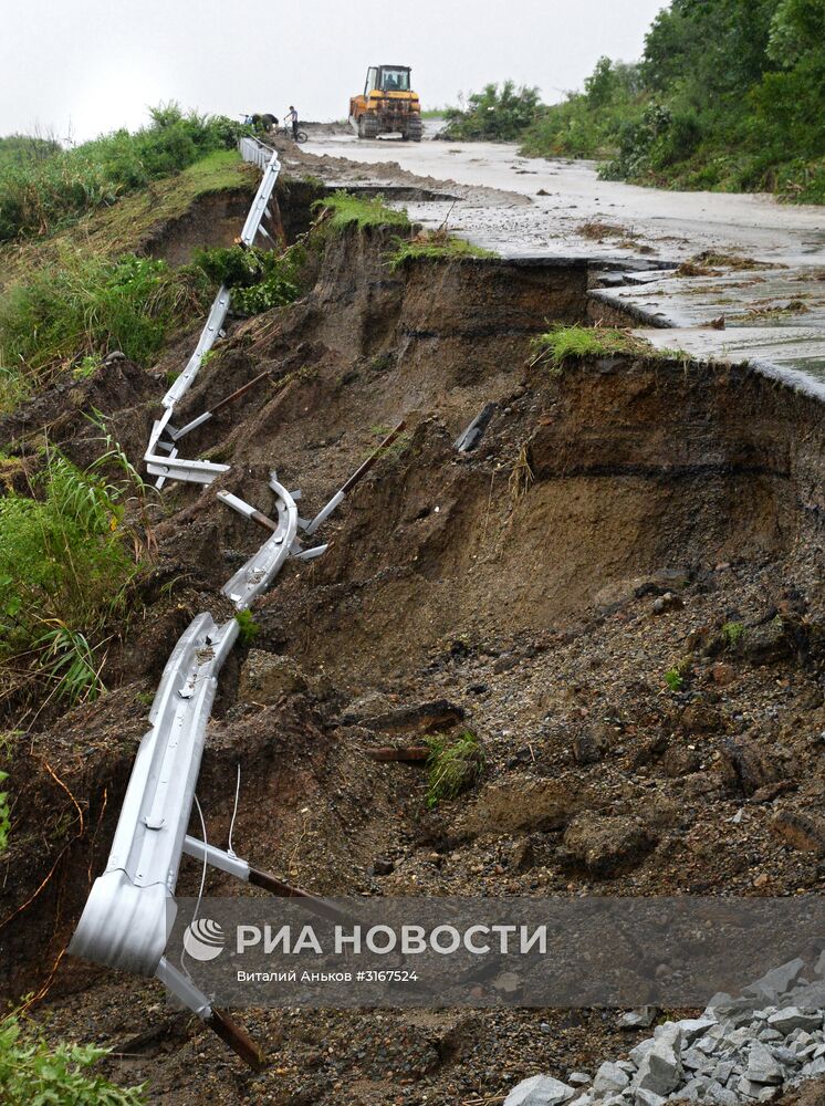 Последствия ливневых дождей в Приморье