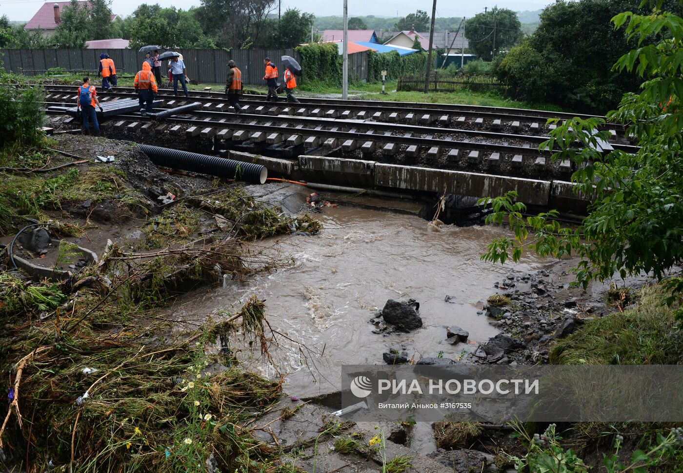 Последствия ливневых дождей в Приморье