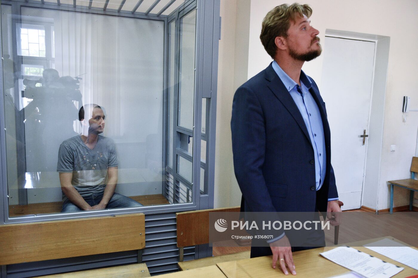 Заседание по делу похищенного СБУ российского военнослужащего М. Одинцова в Киеве