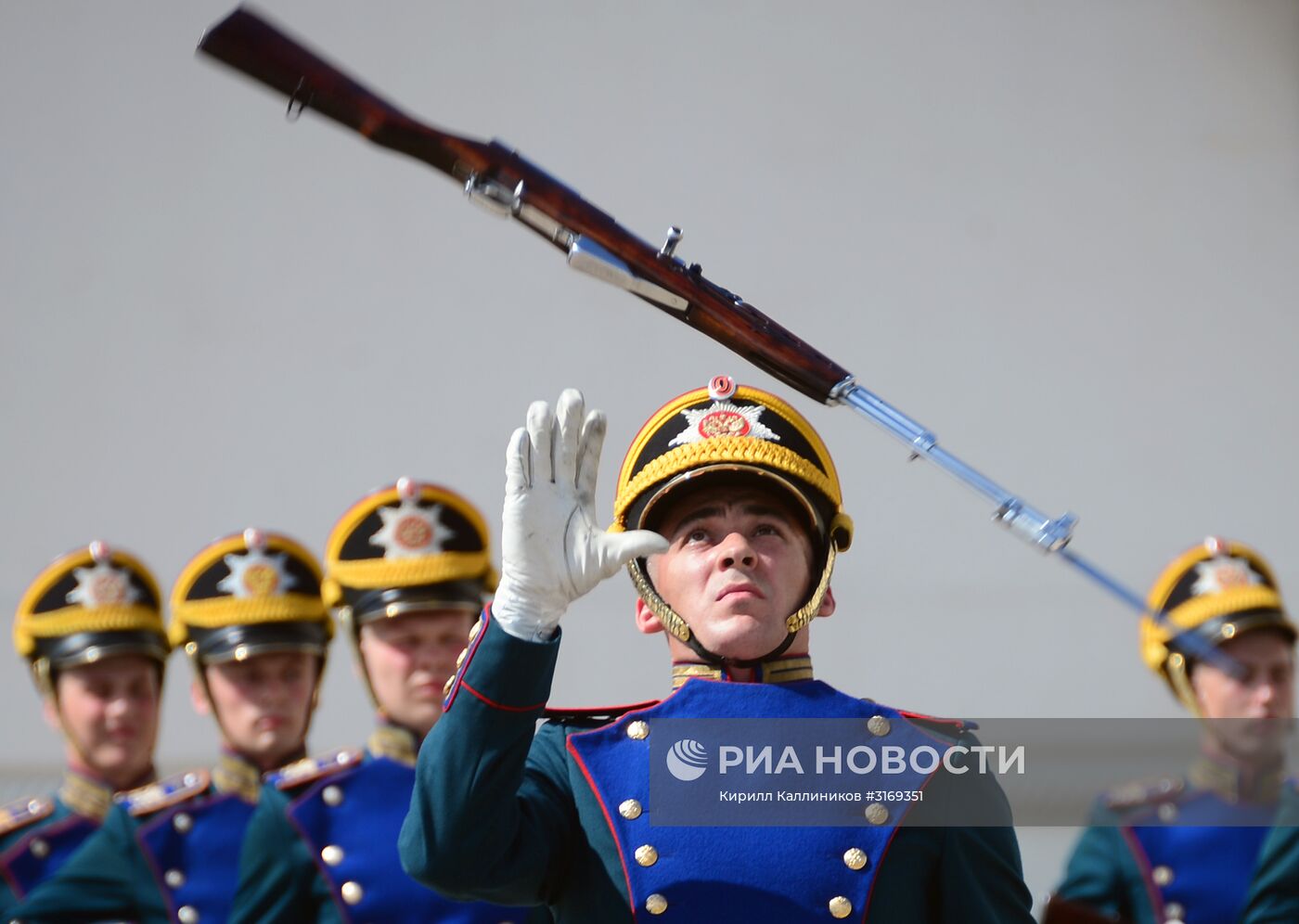 Развод конного караула Президентского полка, в рамках подготовки к фестивалю "Спасская башня"