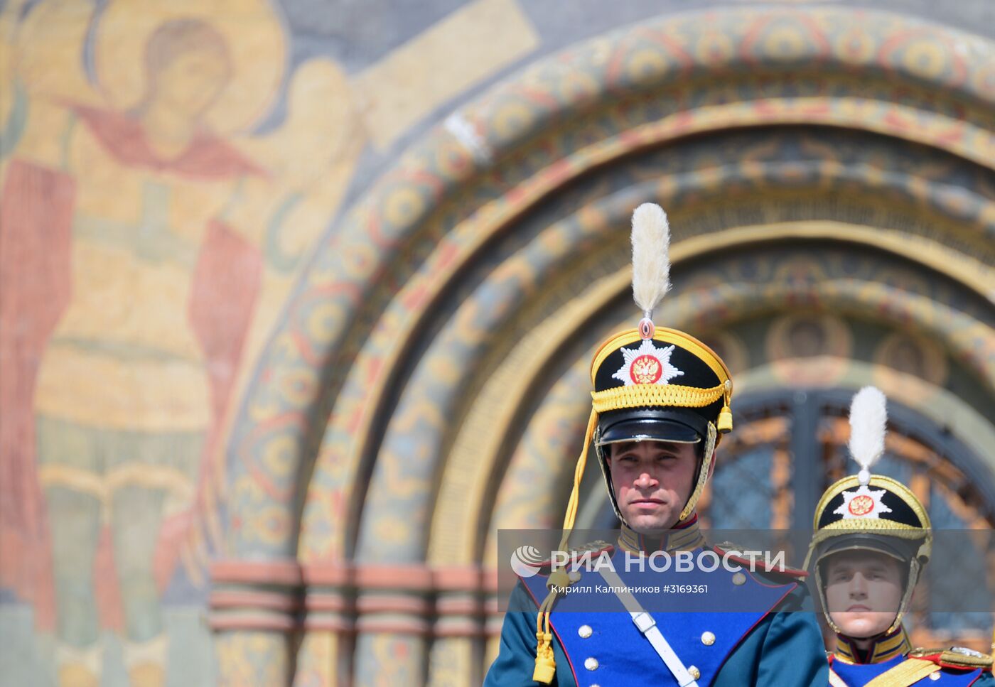 Развод конного караула Президентского полка, в рамках подготовки к фестивалю "Спасская башня"