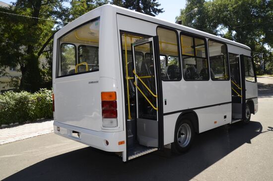 Сборка первых автобусов на государственном предприятии "Донецкгормаш"