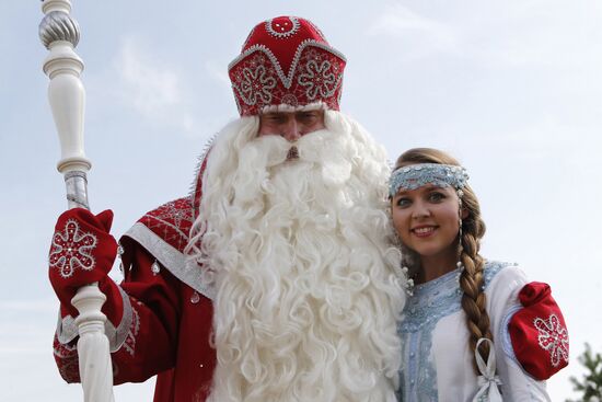 Дед Мороз из Великого Устюга посетил гастрономический праздник "Пир на Волге"