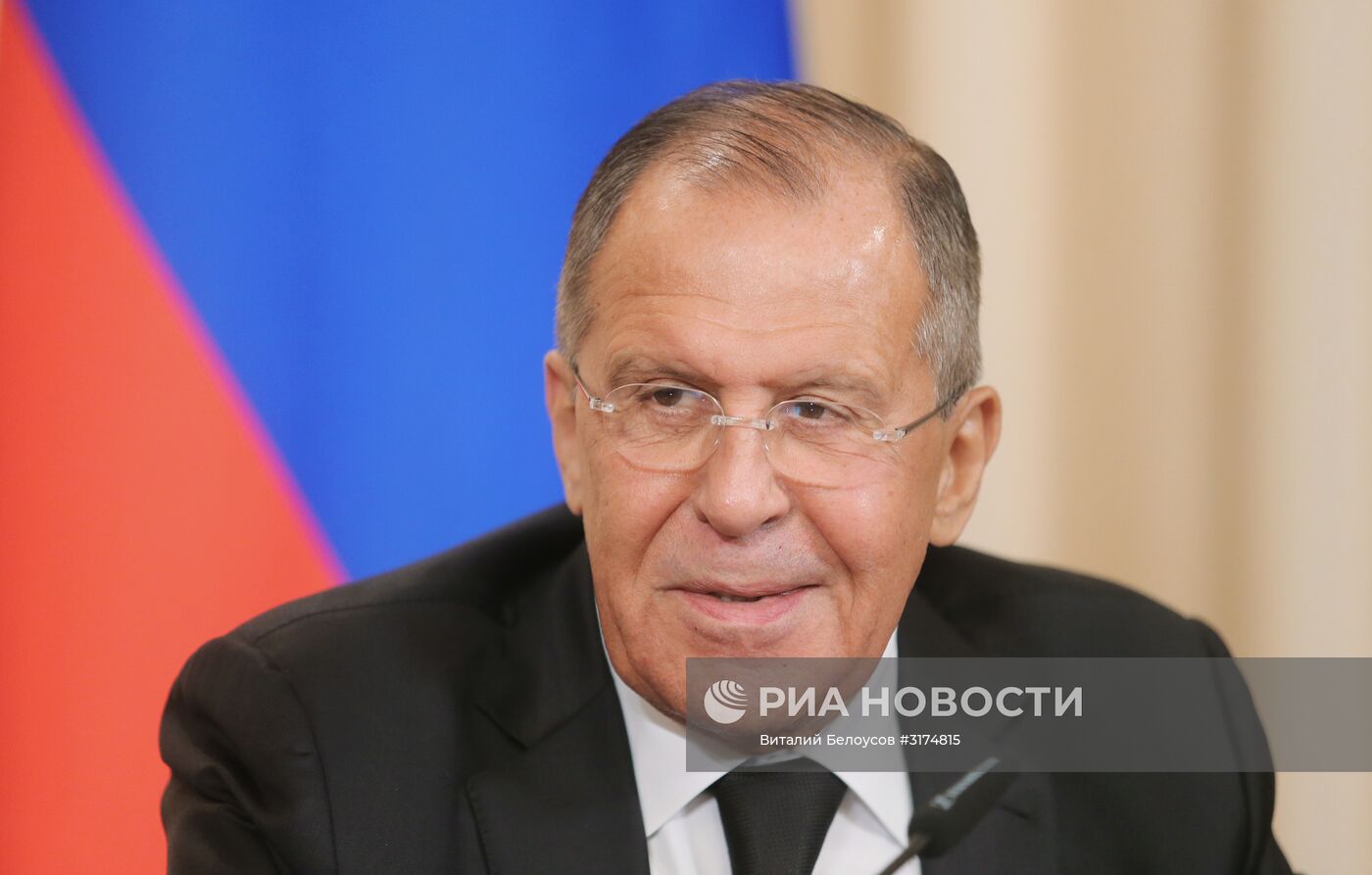 Встреча глав МИД РФ и Египта С. Лаврова и С. Шукри