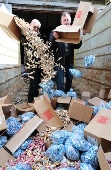 Уничтожение контрафактной продукции в Калининграде