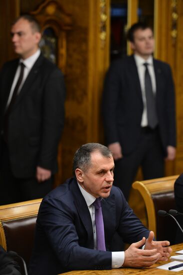 Встреча председателя Госдумы РФ С.Нарышкина с делегациейкрымских депутатов