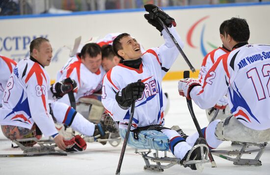 Паралимпиада 2014. Следж-хоккей. Матч Россия - Южная Корея