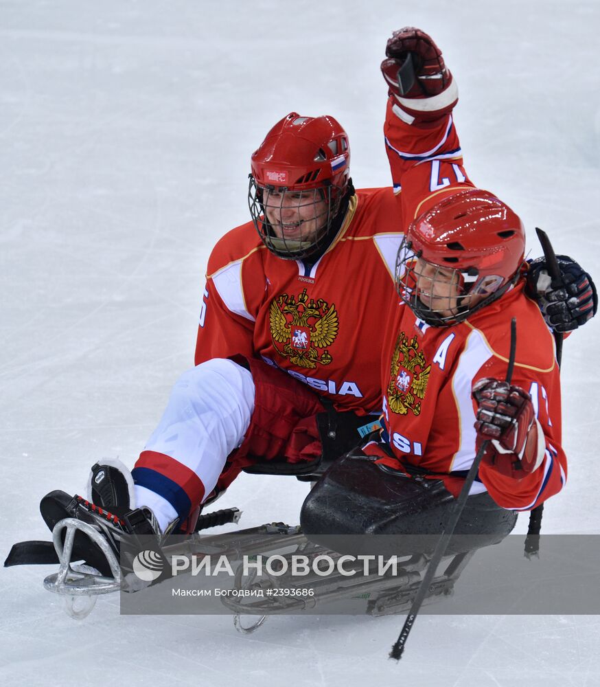 Паралимпиада 2014. Следж-хоккей. Матч Россия - Италия