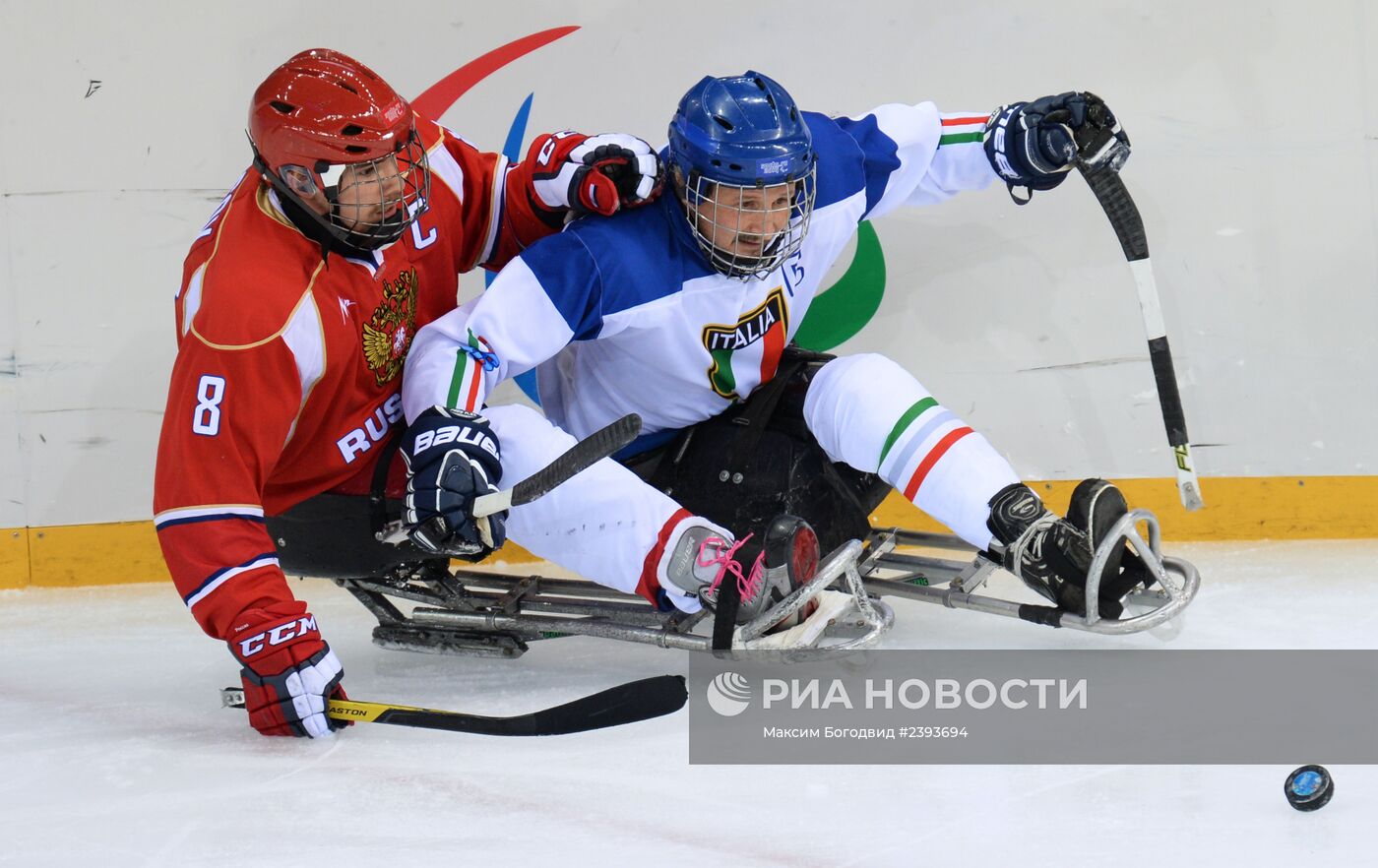 Паралимпиада 2014. Следж-хоккей. Матч Россия - Италия