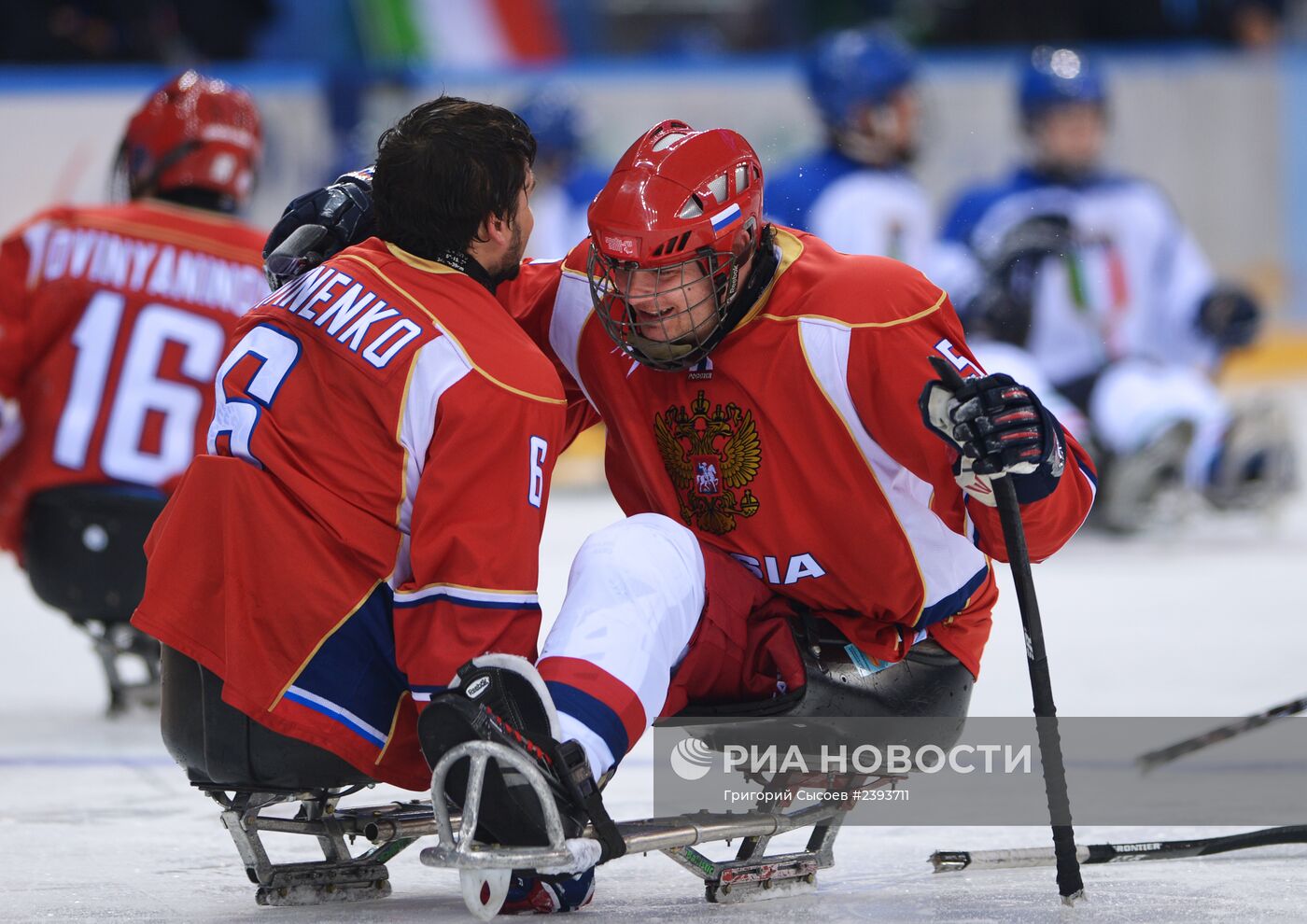 Паралимпиада 2014. Следж-хоккей. Матч Россия - Италия