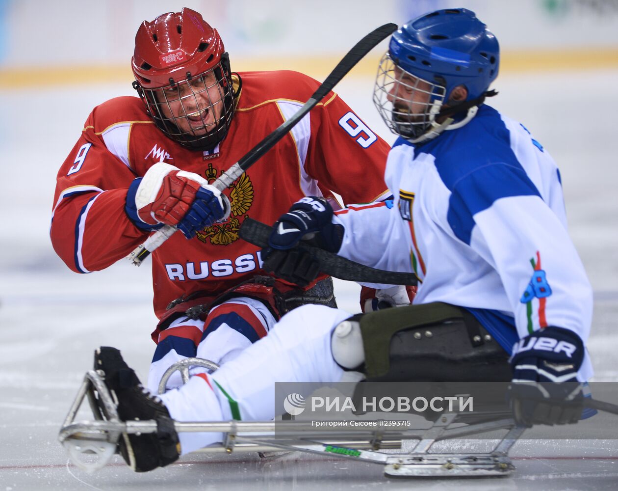 Паралимпиада 2014. Следж-хоккей. Матч Россия - Италия