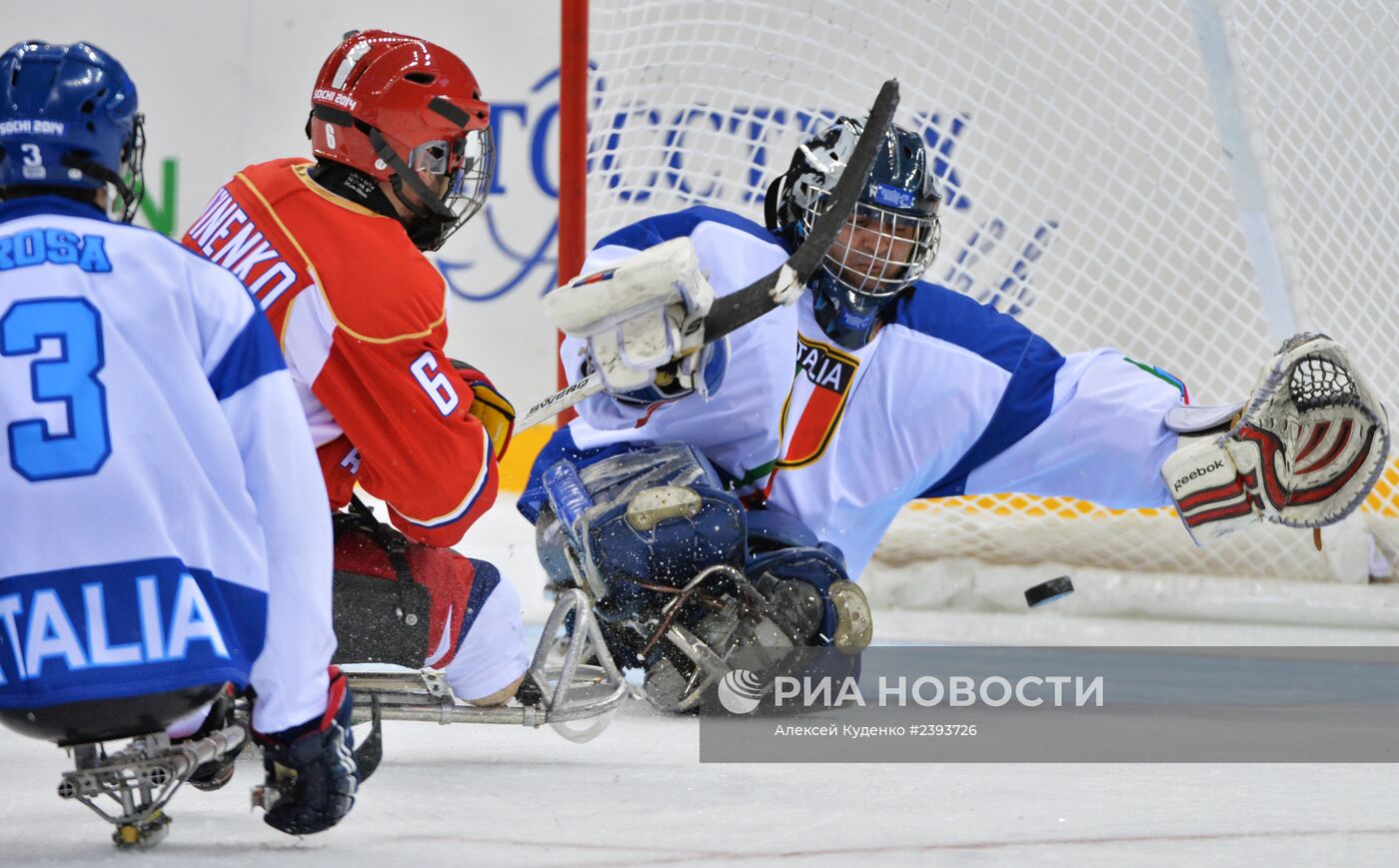 Паралимпиада 2014. Следж-хоккей. Матч Россия - Италия