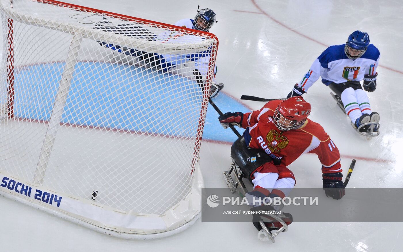 Паралимпиада 2014. Следж-хоккей. Матч Россия - Италия