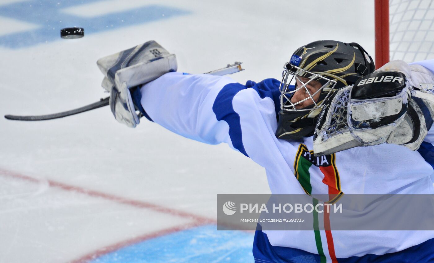 Паралимпиада 2014. Следж-хоккей. Матч Россия - Италия