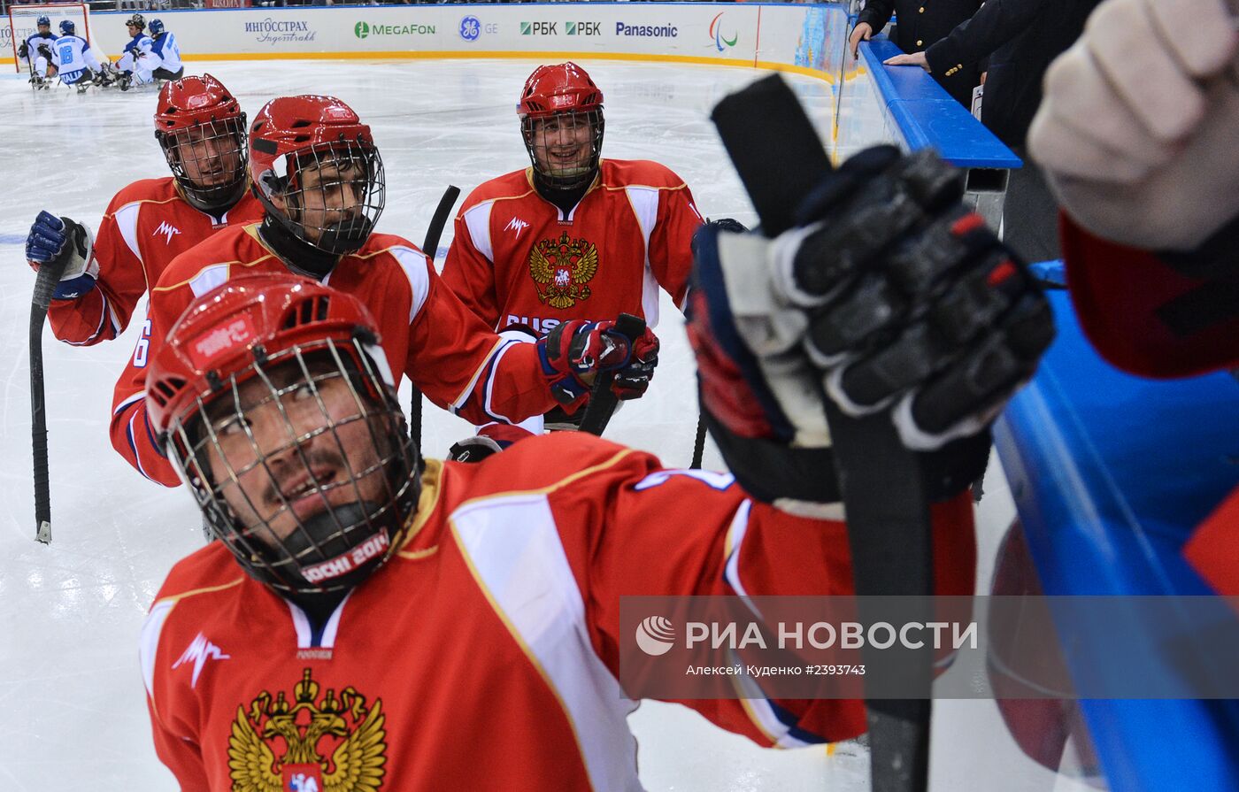 Паралимпиада 2014. Следж-хоккей. Матч Россия - Италия