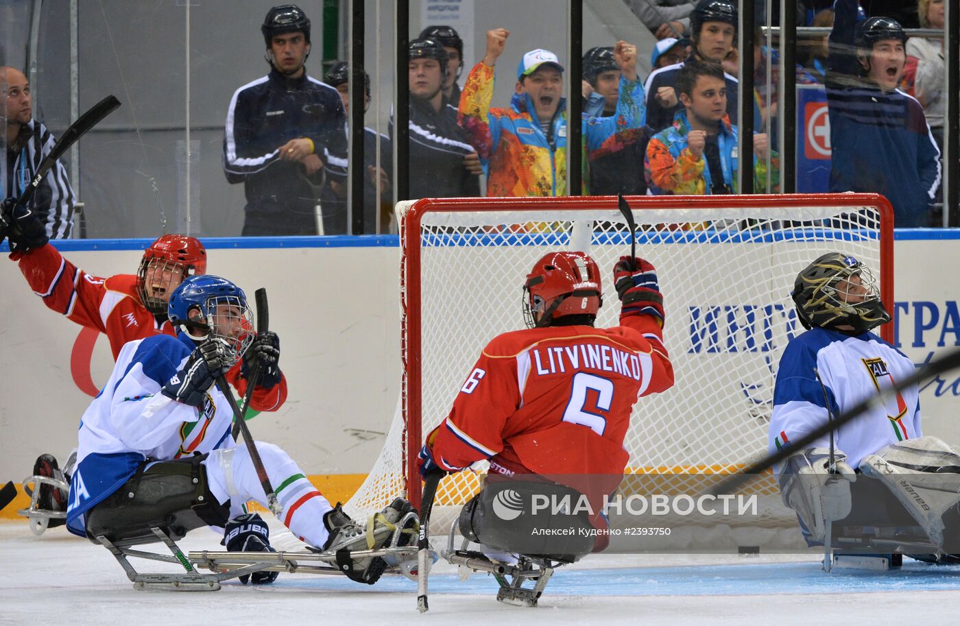 Паралимпиада 2014. Следж-хоккей. Матч Россия - Италия