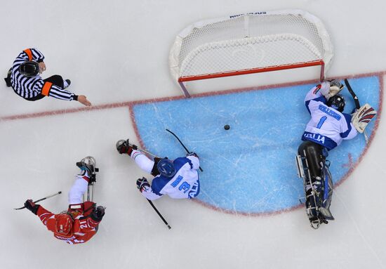 Паралимпиада 2014. Следж-хоккей. Матч Россия - Италия