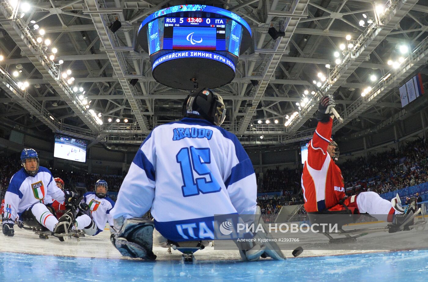 Паралимпиада 2014. Следж-хоккей. Матч Россия - Италия