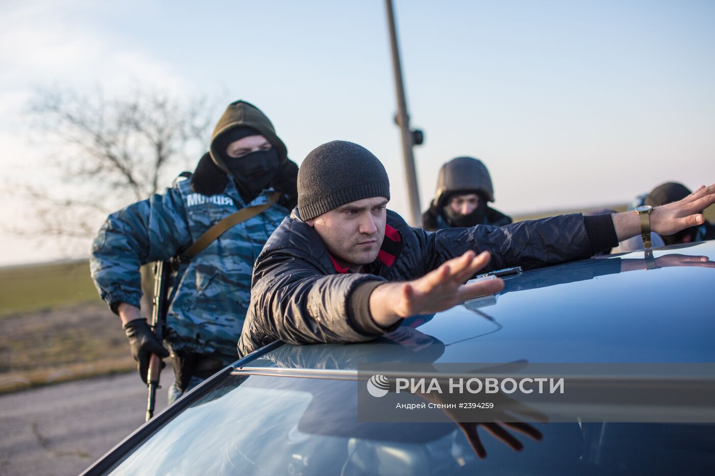 Блокпост на перешейке в районе Чонгара