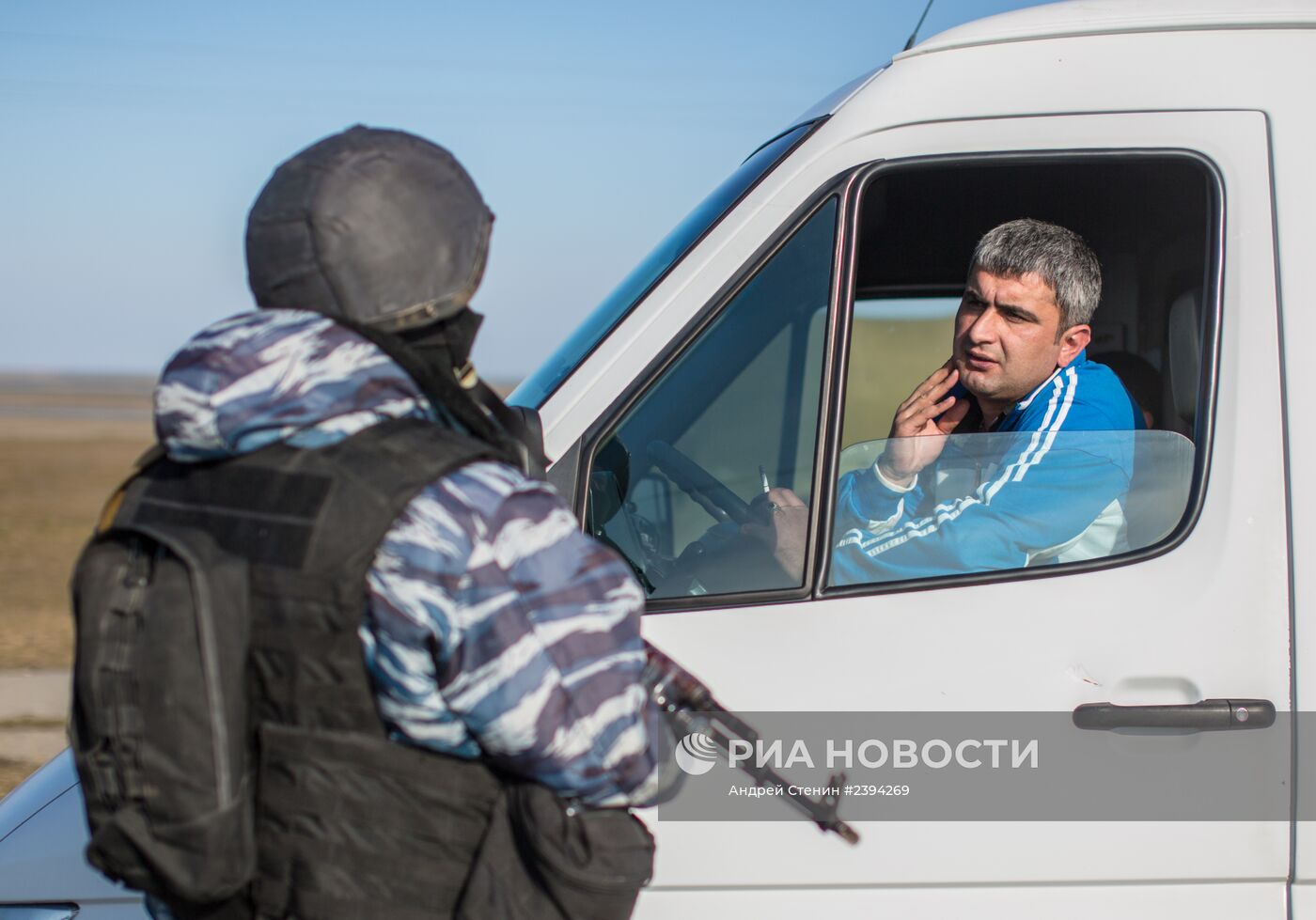 Блокпост на перешейке в районе Чонгара