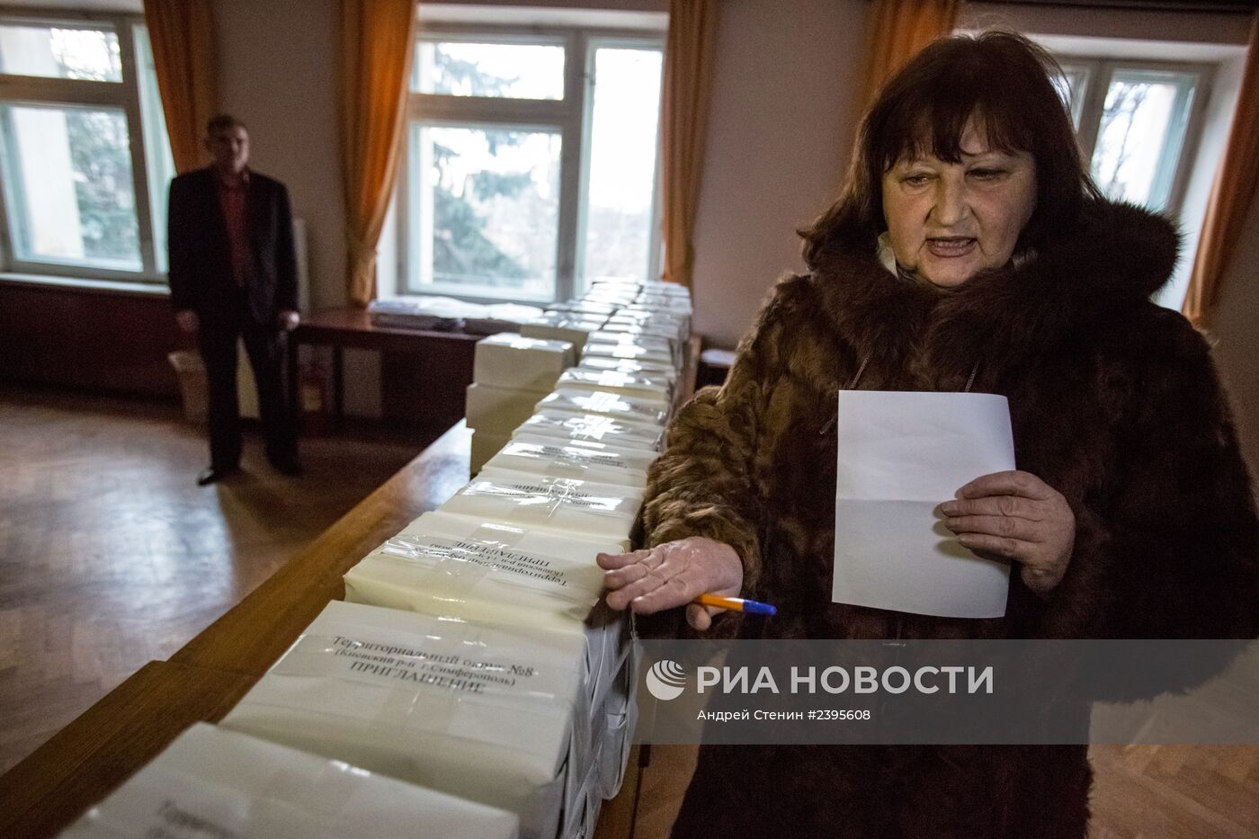 Подготовка к референдуму о статусе Крыма в Симферополе