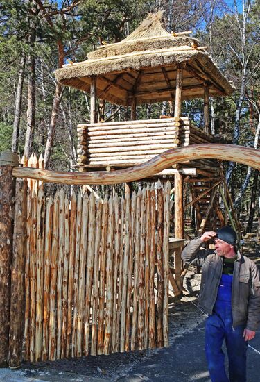 Строительство поселения викингов в национальном парке Куршская коса