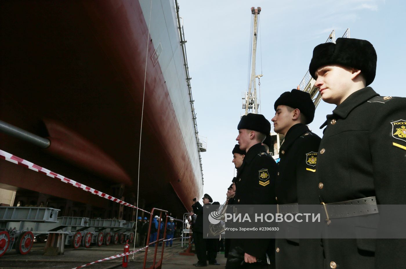 Спуск на воду фрегата "Адмирал Григорович"